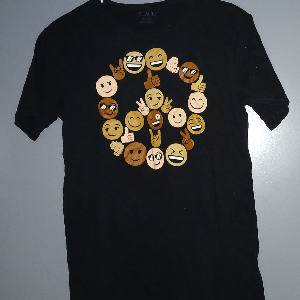 The Children's Place Black Emoji Faces Graphic Tee